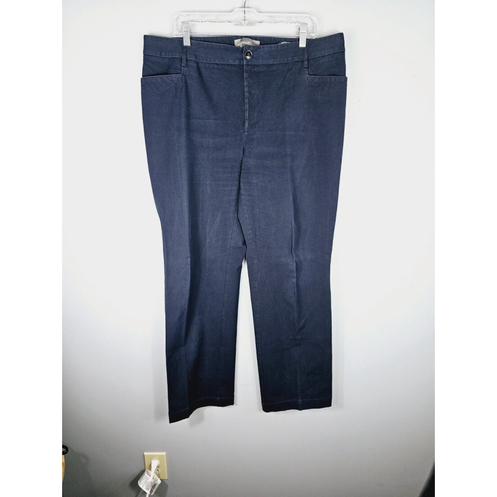Eddie Bauer Curvy Fit Chino Pants Cotton Blend Straight Leg Sz: 20
